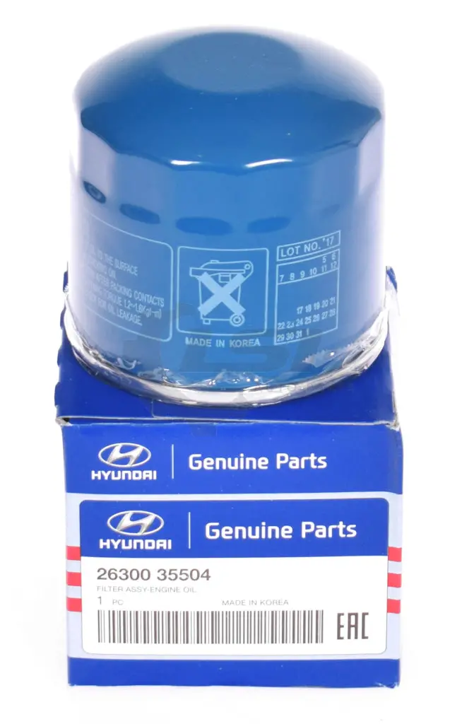 1 X Genuine Kia / Hyundai Oil Filter  X-Ref : Z79a 26300-35504 1