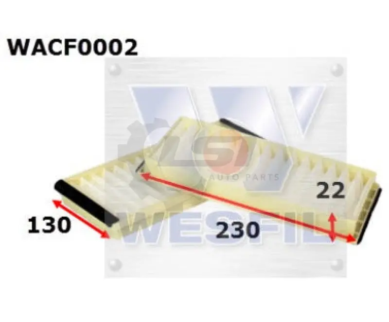 1 X Wesfil Cabin Air Pollen Filter Wacf0002 1