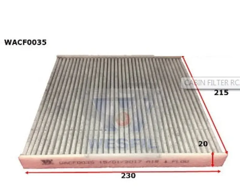 1 X Wesfil Cabin Air Pollen Filter Wacf0035 1