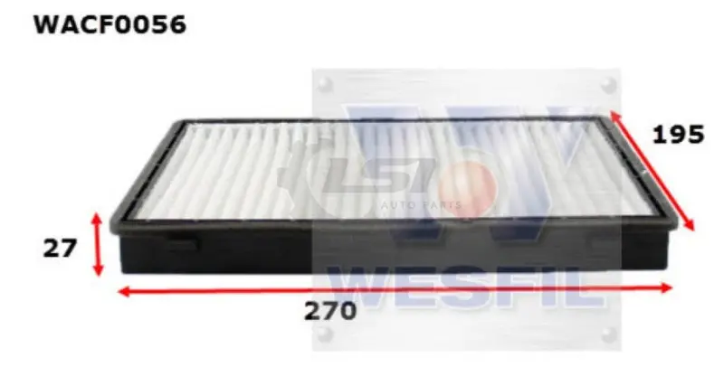 1 X Wesfil Cabin Air Pollen Filter Wacf0056 1