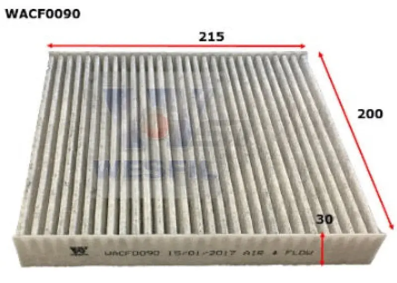 1 X Wesfil Cabin Air Pollen Filter Wacf0090 1