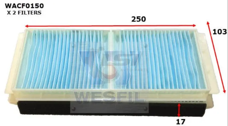 1 X Wesfil Cabin Air Pollen Filter Wacf0150 1