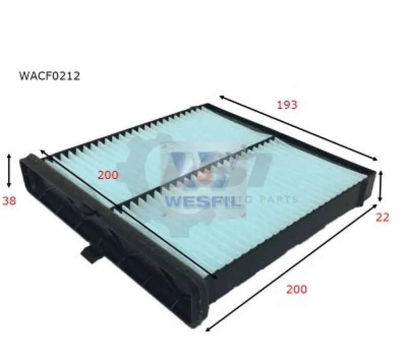 1 X Wesfil Cabin Air Pollen Filter Wacf0212 1