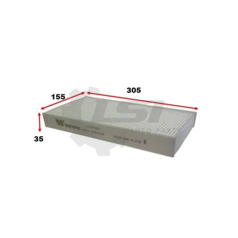 1 X Wesfil Cabin Air Pollen Filter Wacf0327 2