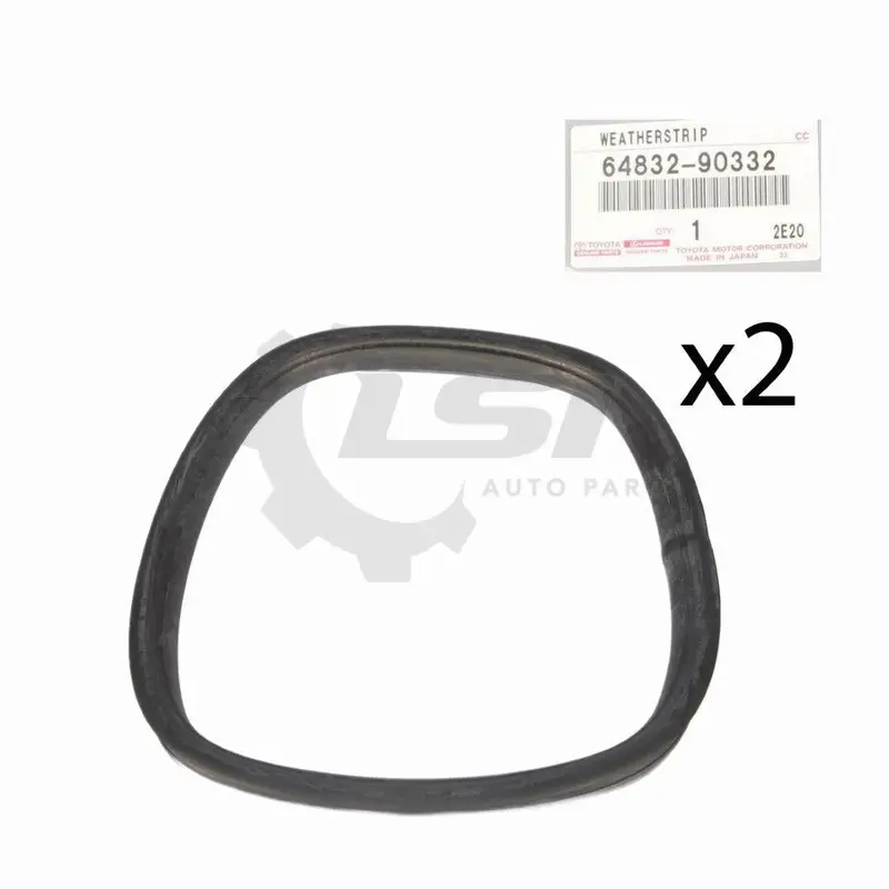 2X Genuine Toyota Landcruiser Hj47 Rear Corner Window 1/4 Quarter Glass Rubber Seal 64832-90332 1
