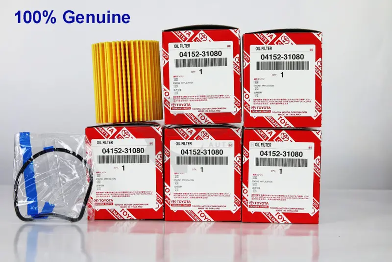 5 X Genuine Toyota Oil Filters 04152-31080 Wco66 R2664p For Lexus Gs300 Gs450h Rc350 Is250 1