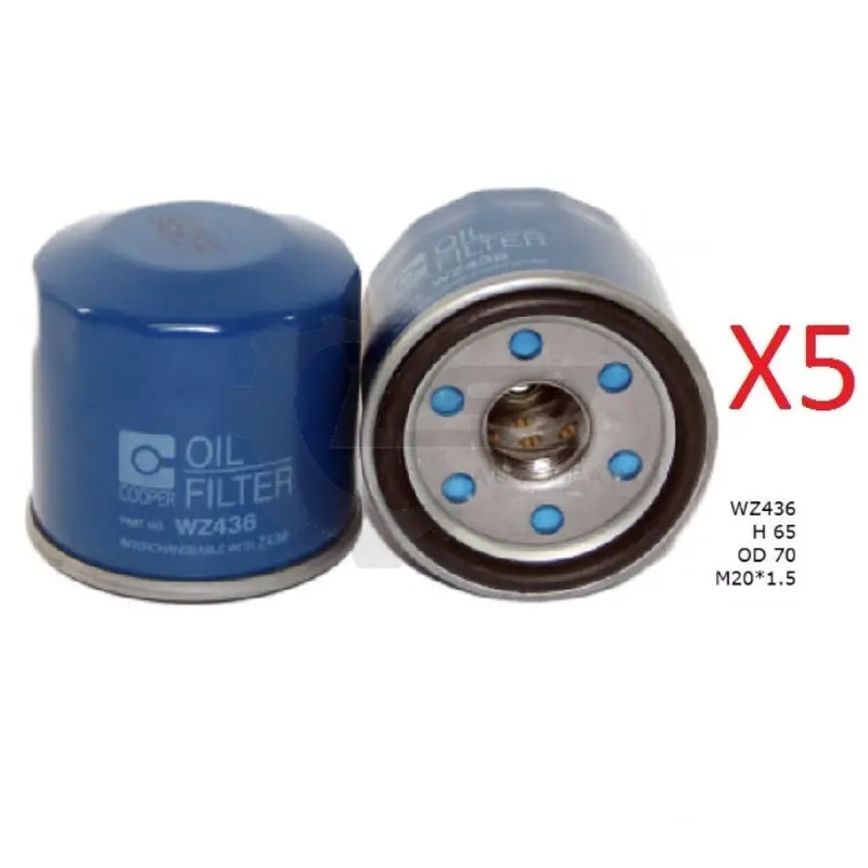 5 X Wesfil Oil Filters Wz436 1