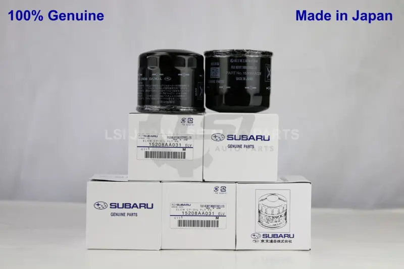 5X Genuine Subaru Oil Filters 15208 Aa031 1