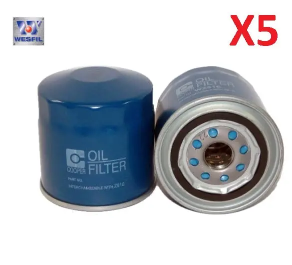 5X Wesfil Oil Filters For Ford Falcon 2002-2016 Territory 2005-2016 Wz516 1