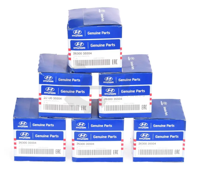 6 X Genuine Kia / Hyundai Oil Filters  X-Ref : Z79a 26300-35504 1