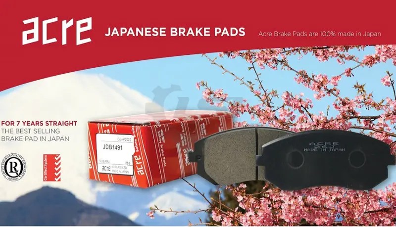 Acre Brake Pads  Rear For Toyota Corolla Zze122r S. Africa Edition 1