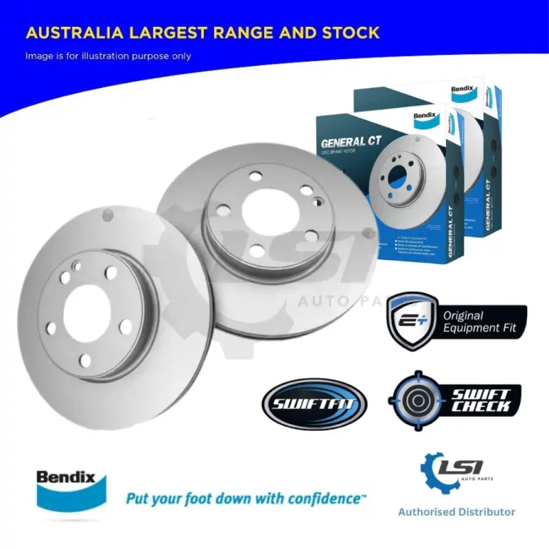 Bendix Rear Brake Disc Rotors For Toyota Landcruiser 70 Vdj# 2007-18 2