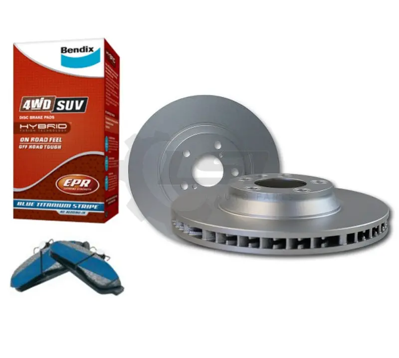 Front And Rear Bendix Brake Pads And Disc Rotors Full Set For Prado Grj120 Kzj120 Kdj12 1