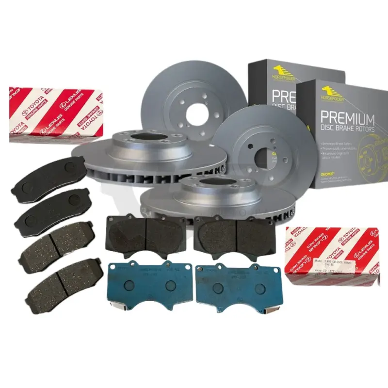 Front And Rear Disc Rotors And Genuine Brake Pad Set For Prado 150 Kdj Grj Gdj 1