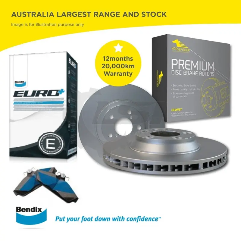 Front Bendix Brake Pads And Disc Rotors For Volkswagen Transporter T5 03-16 2