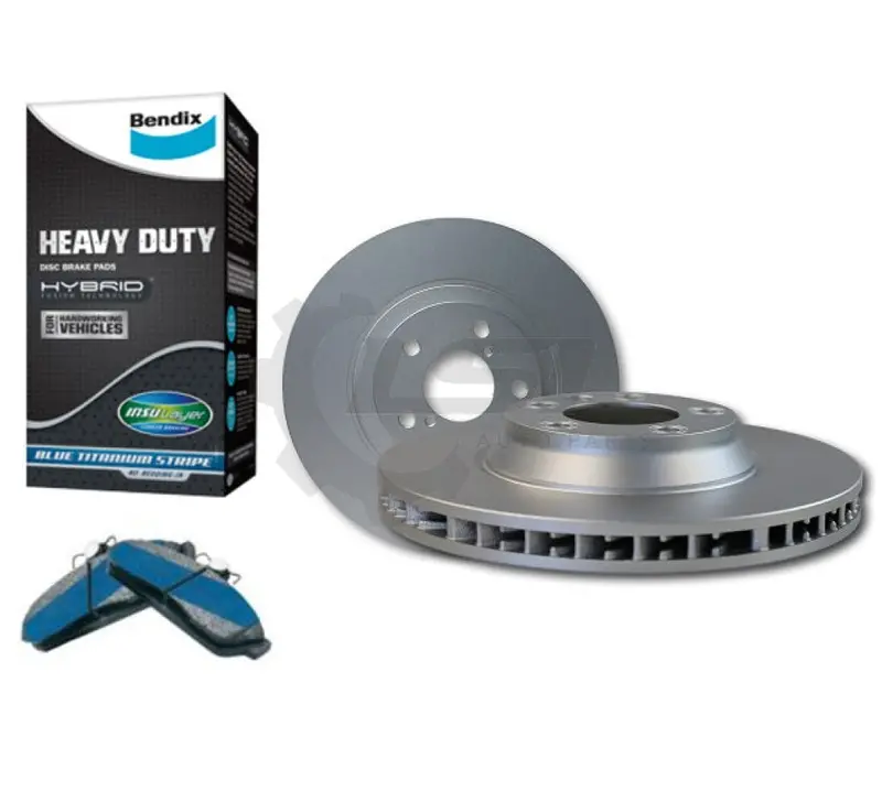 Front Bendix Hd Brake Pads And Disc Rotors Set For Mazda 3 Bk Mps 2006-2009 1