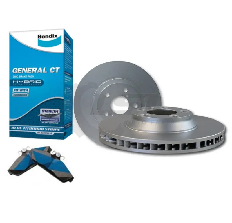 Front Brake Disc Rotors And Bendix Brake Pads Set For Mazda 6 Gy 02-08 1