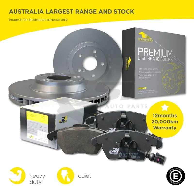 Front Brake Pads With Sensors And Disc Rotors Set For Audi Q7 Sq7 4M 16-20 375Mm 1