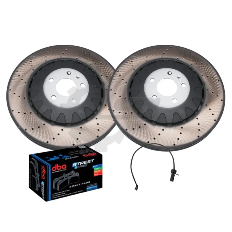 Front Brake Pads With Sensors And Disc Rotors Set For Vw Touareg V8 2020-On 1