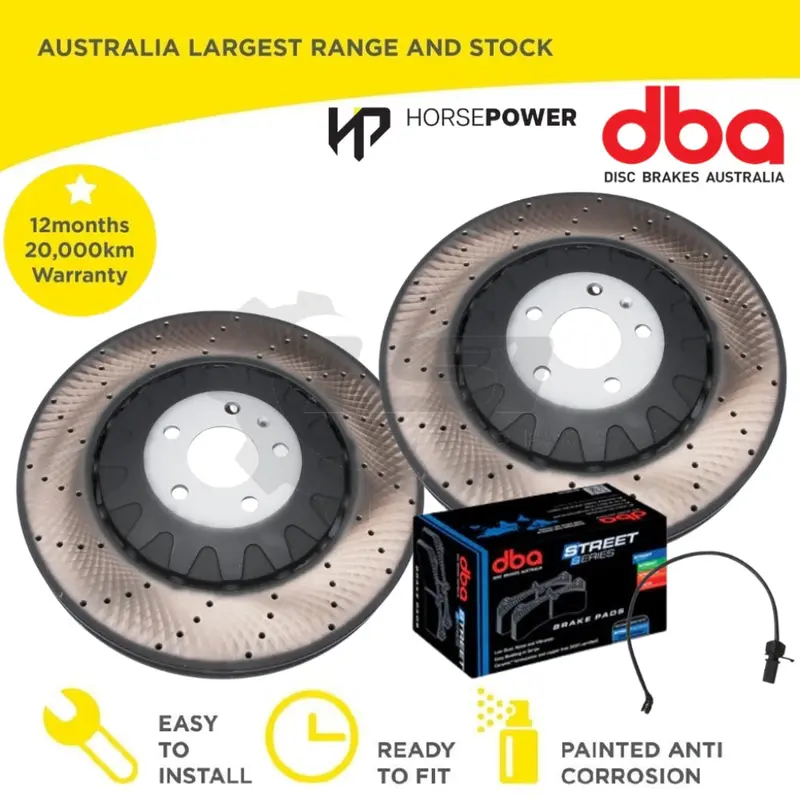 Front Brake Pads With Sensors And Disc Rotors Set For Vw Touareg V8 2020-On 2