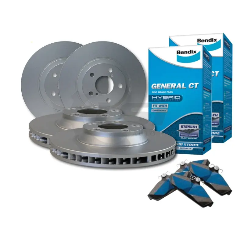 Full Set F+R Bendix Brake Pad + Disc Rotors For Holden Commodore Ss Vf V8 13-15 1