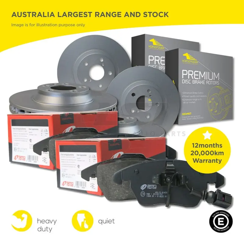 Full Set Front And Rear Disc Rotors And Brake Pads + Sensor For Audi A6 4F 04-11 2
