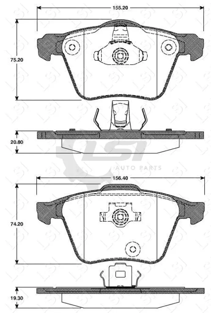 Genuine Roadhouse European Brake Pads Front [ 1043 00 ] Db1661 1