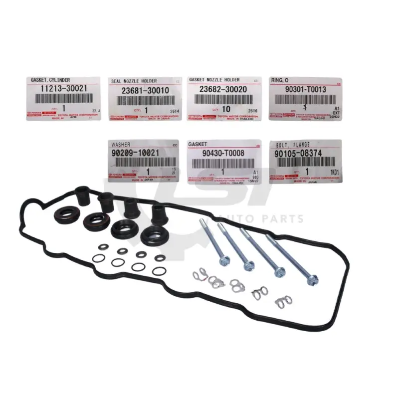 Genuine Toyota Hilux D4d Kun26 1Kd-Ftv 1Kd Injector Seal Rocker Cover Gasket Kit 1