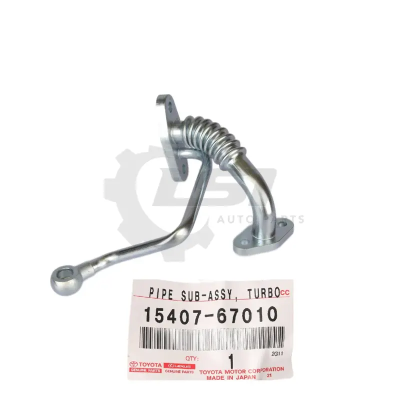 Genuine Toyota Hilux Kzn165 1Kz Te 3.0L Diesel Turbo Oil Supply Drain Pipe 15407-67010 1