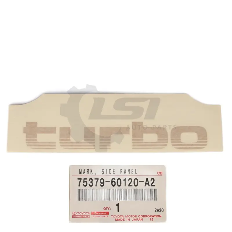 Genuine Toyota Landcruiser 100 Rear Quarter Panel Gold Turbo Decal / Sticker 75379-60120-A2 1