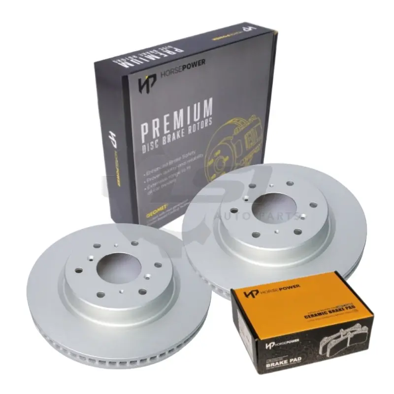 Horsepower Geomet Coated Front Brake Disc Rotors And Brake Pads For Haval H9 2.0 2015-On 1