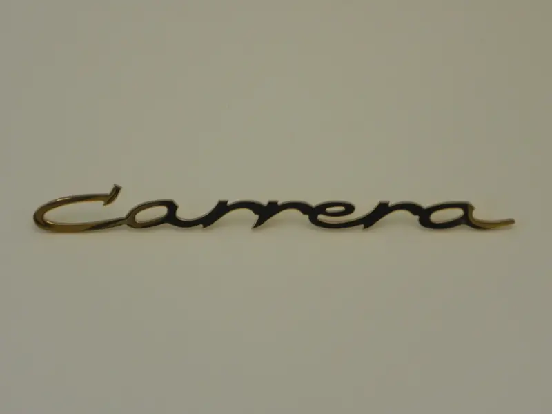 (New) 356/904 Large Gold Script Emblem: "Carrera" - 1950-66 1