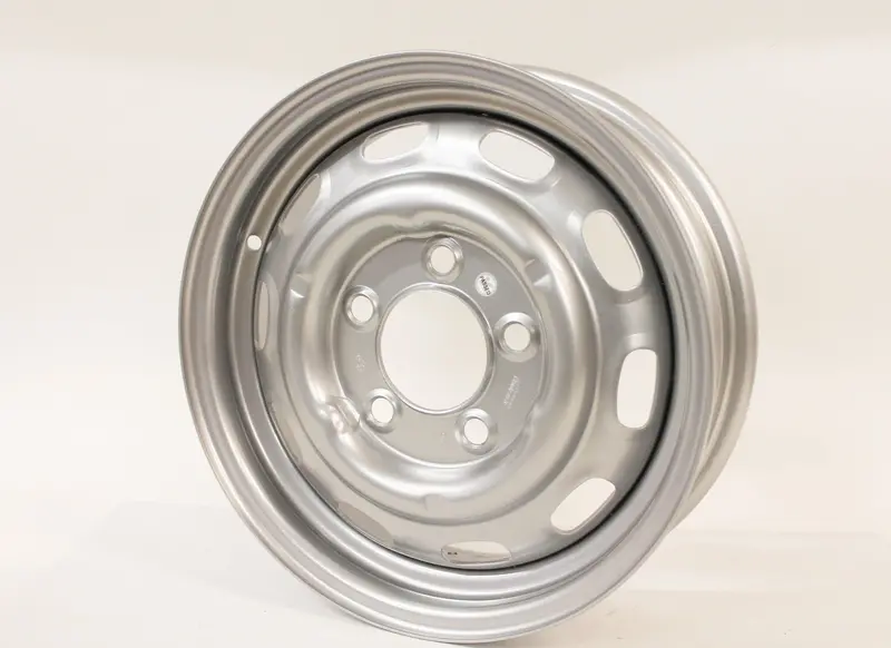 (New) 356/911/912 4.5Jx15 Disc Brake Steel Wheel Silver Painted - 1964-67 1