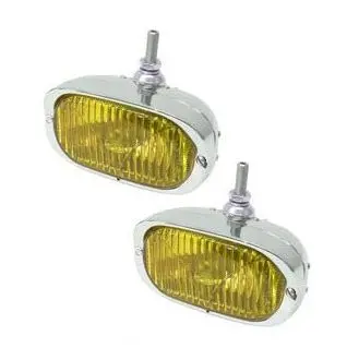(New) 356/911/912 Pair Of Hella 128 Amber Fog Lights - 1960-68 1