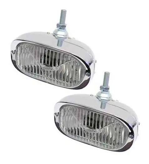 (New) 356/911/912 Pair Of Hella 128 Clear Fog Lights - 1960-68 1