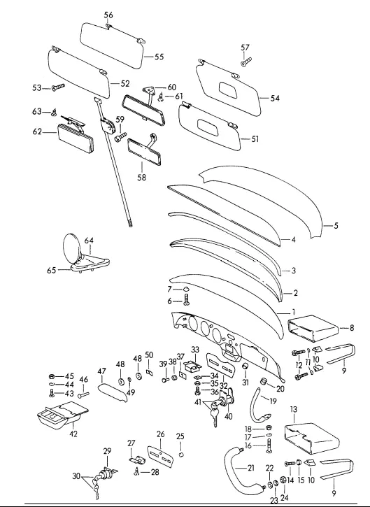 (New) 356/911/912 Radio Delete Plate Installation Hardware - 1950-69 2