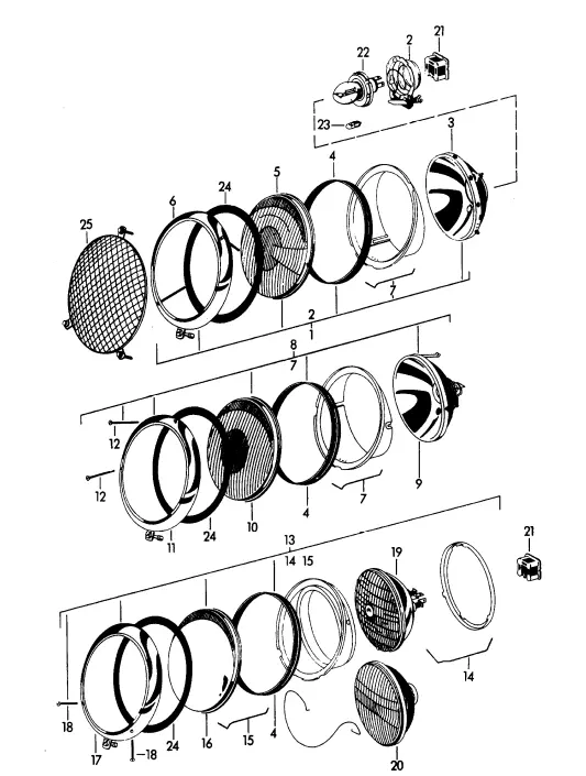 (New) 356/911 Headlight Seal - 1950-67 2