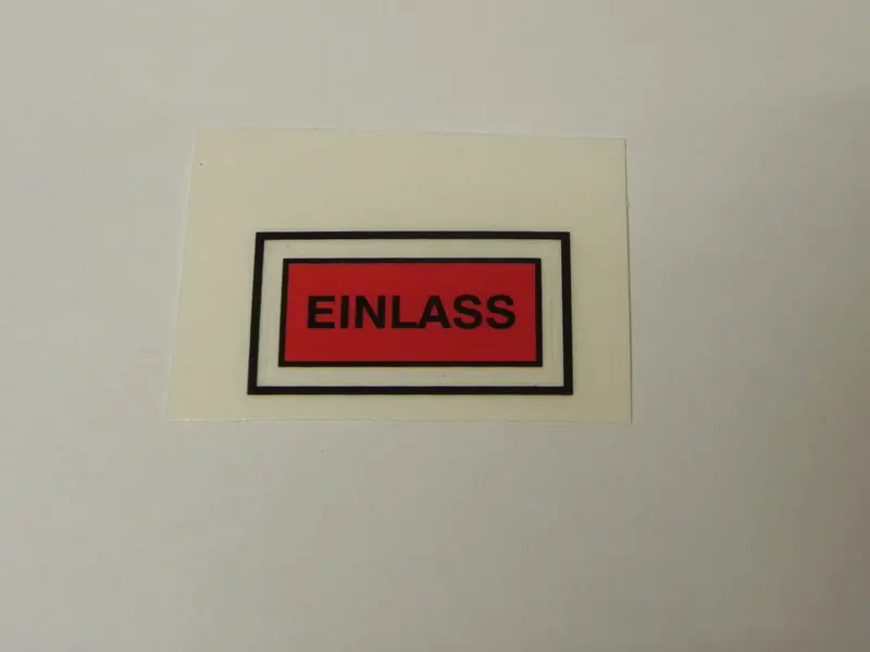 (New) 356/912 Einlass Red/ Black Lettered Oil Filter Canister Decal - 1955-69 1