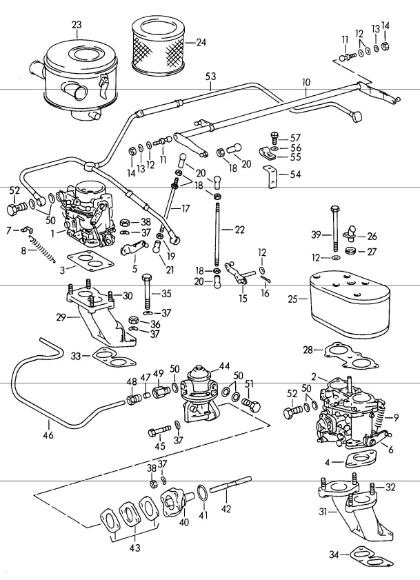 (New) 356/912 Fuel Line For Early Style Fuel Pump 1
