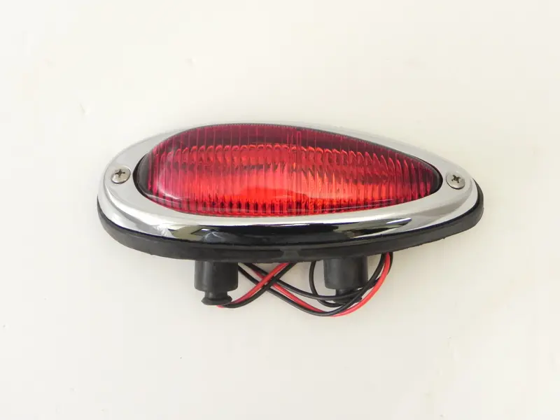 (New) 356 A/B/C Left Rear Red Teardrop Taillight Assembly - 1955-65 1