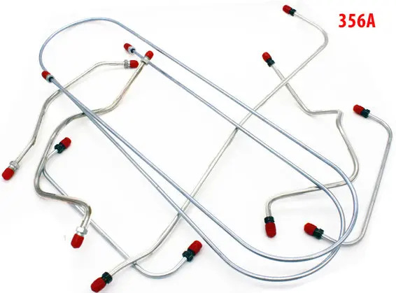 (New) 356 A Complete 7-Piece Brake Line Kit W/ Bridge Pipes - 1955-59 1