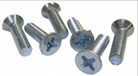 (New) 356 At2/B/C Late 3-Hole Striker Plate Screw Set Of 6 - 1957-65 1