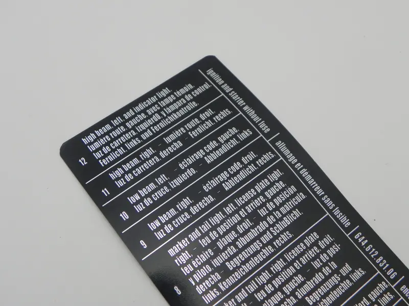 (New) 356 B/C Fuse Box Label - 1959-65 2