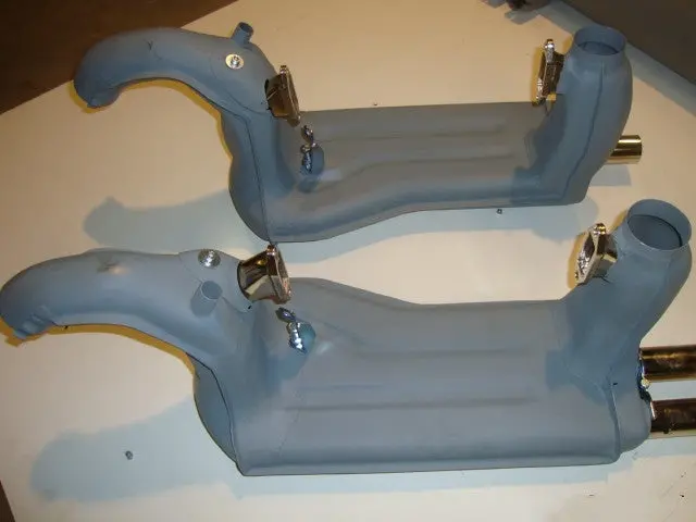 (New) 356 B/C Pair Of European Exhaust Heat Exchangers - 1959-65 1