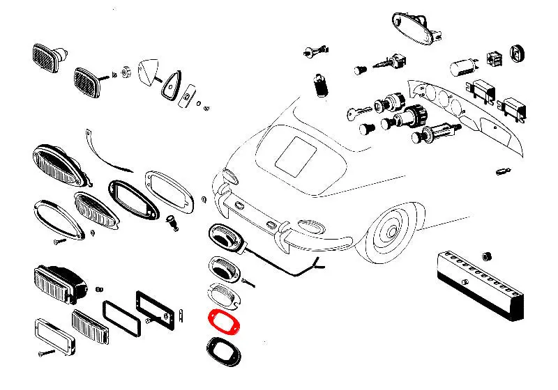 (New) 356 Back Up Light Gasket 2