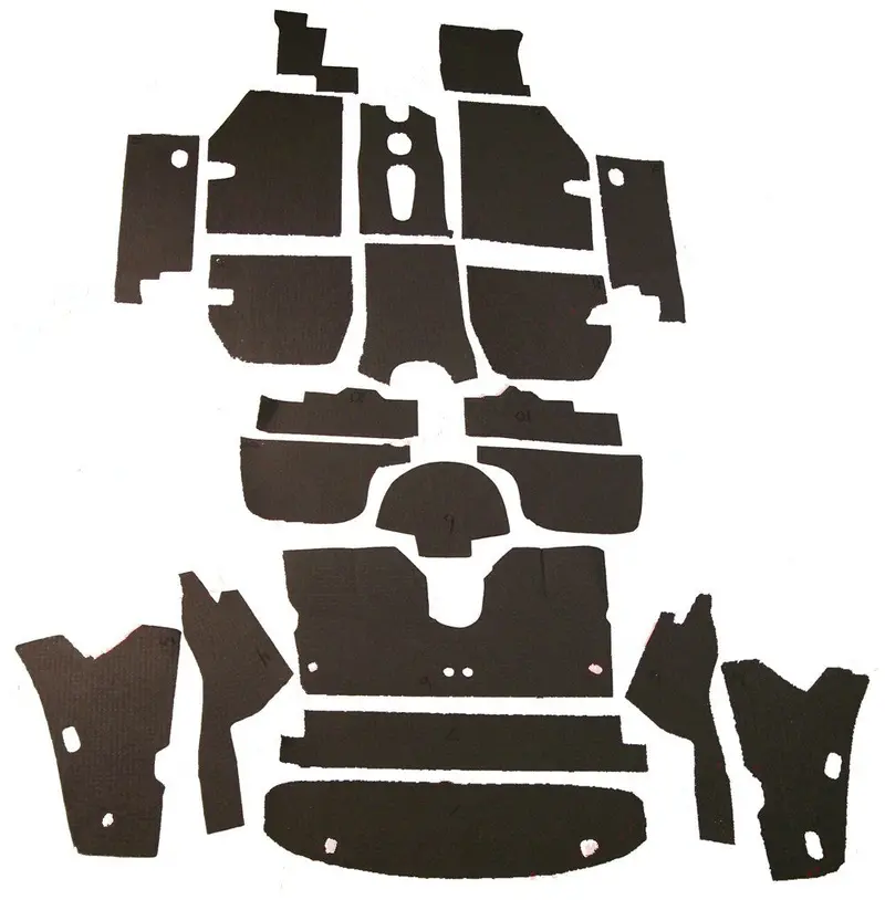 (New) 356 Bt5 Cabriolet Interior Body Insulation Kit - 1959-61 1