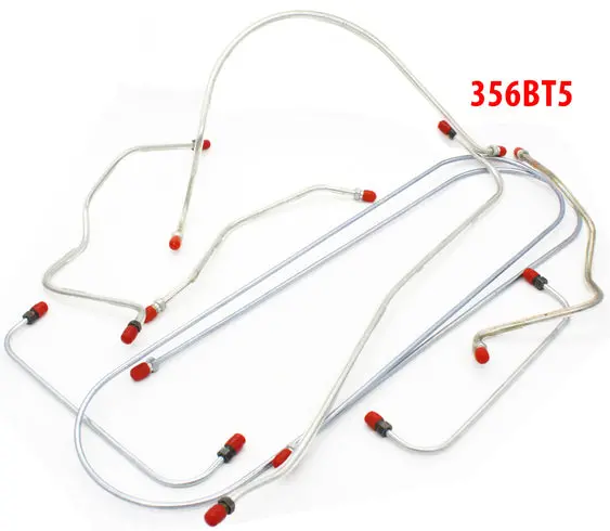 (New) 356 Bt5 Complete 8-Piece Brake Line Kit W/ Bridge Pipes - 1959-61 1