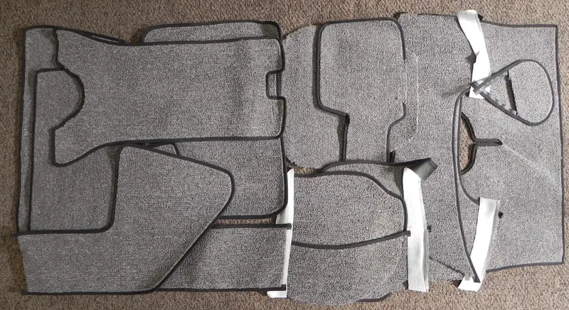 (New) 356 Bt5 Coupe Carpet Set Domestic Grey 1960-61 1