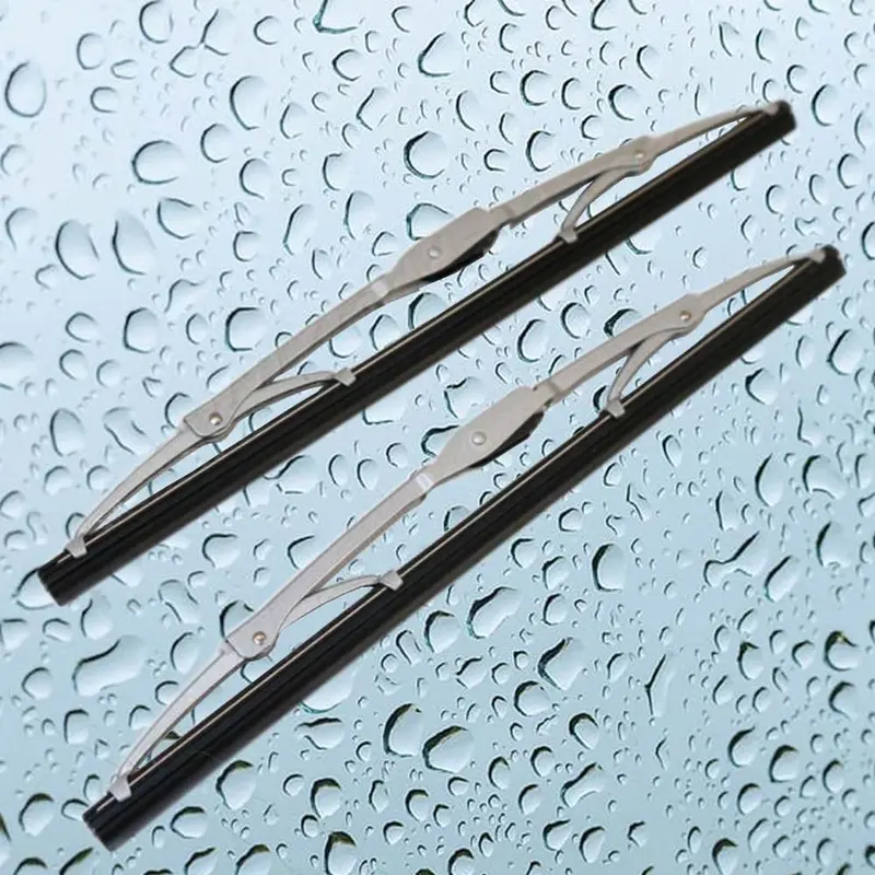 (New) 356 Bt6/C Pair Of Swf Style Silver Wiper Blade - 1962-65 1