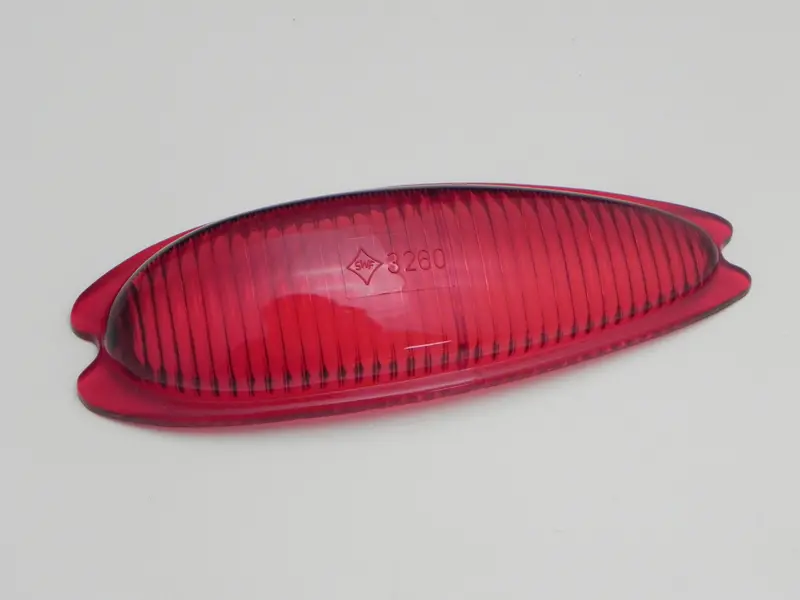 (New) 356 Concours Left Rear Teardrop Taillight Lens - 1955-65 1